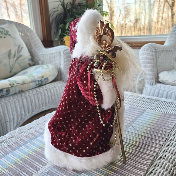 Vintage Old World Father Christmas Kris Kringle Santa Claus Figurine Tree Topper - Picture 9 of 10